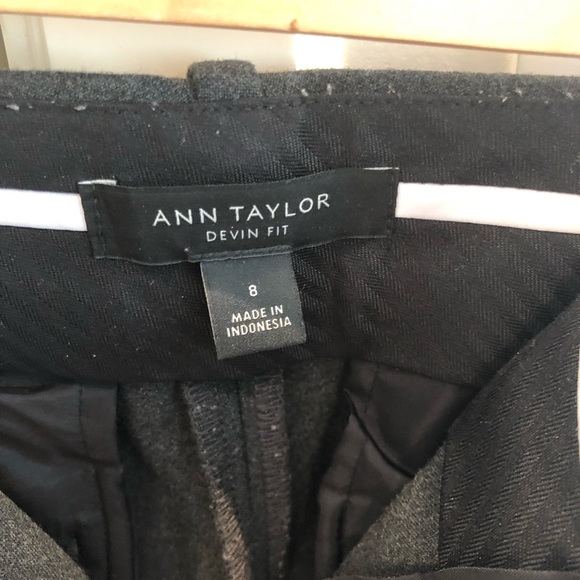 Ann Taylor Devin Fit Ankle Pants - Charcoal Grey - Picture 5 of 8